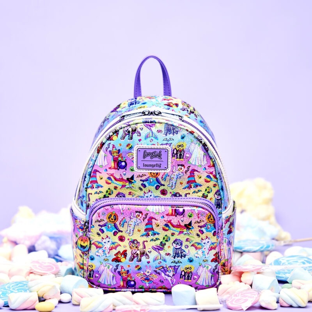 LAST SALE! Lisa Frank X Loungefly Halloween Holo Backpack! Glitter&Glows In Dark - Picture 16 of 16